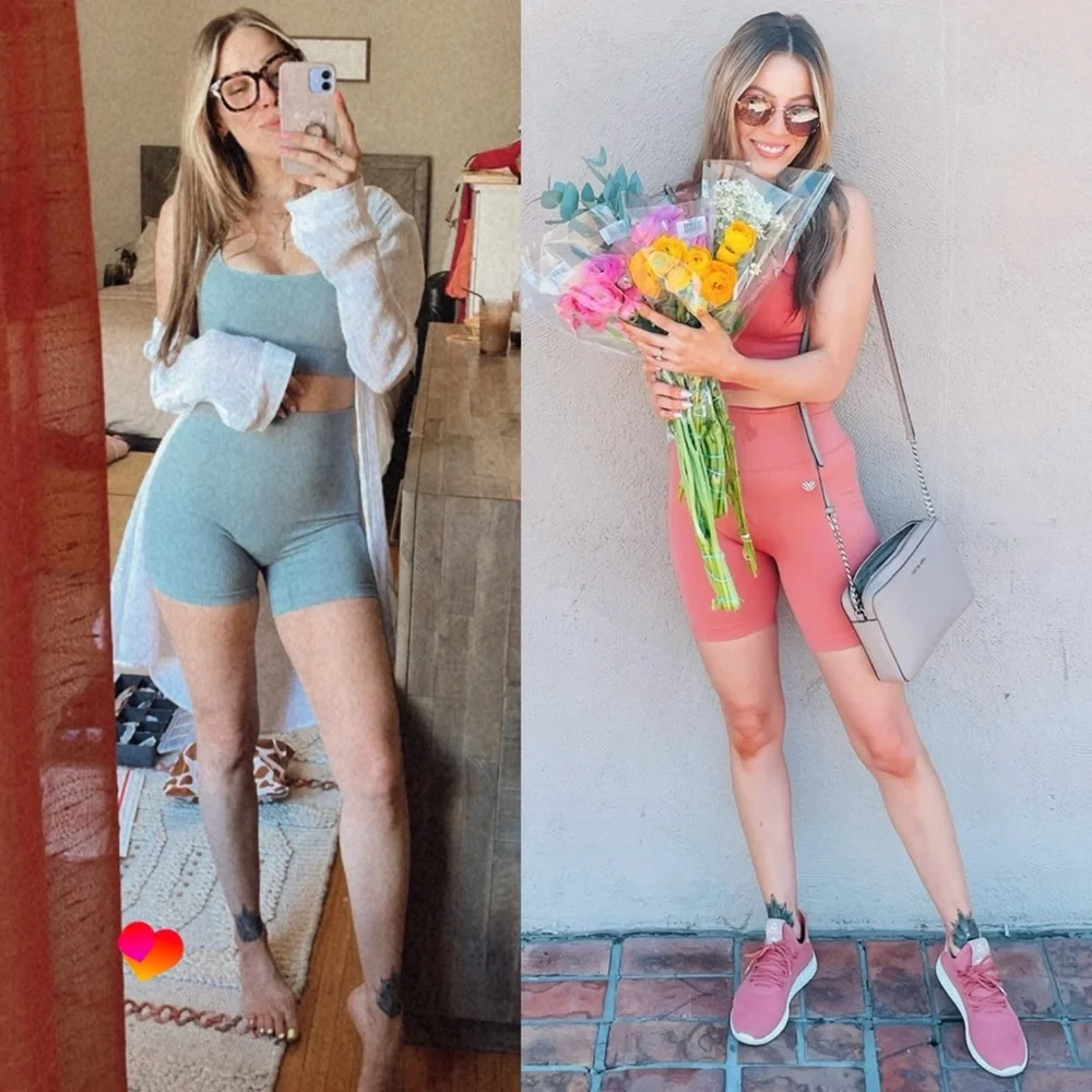 2 Matching Seamless Shorts + Sports Bra Sets